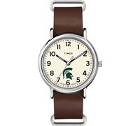 Timex Tribute Cinturino in pelle al quarzo da uomo Collegiate Weekender 40mm