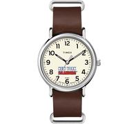 Timex Tribute Cinturino in pelle al quarzo da uomo NHL Weekender 40 mm, Isole di New York