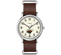 Timex Tribute Cinturino in pelle al quarzo da uomo NHL Weekender 40mm