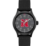 Timex Tribute - Cinturino in tessuto al quarzo da uomo collegiate scout, 40 mm, Nebraska Cornhuskers, classico