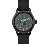 Timex Tribute - Cinturino in tessuto al quarzo da uomo collegiate scout, 40 mm, Spartani dello stato del Michigan, classico