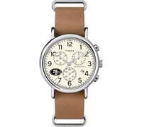 Timex Tribute NFL Weekender Chrono 40mm Cinturino in pelle al quarzo da uomo, San Francisco 49ERS, moderno