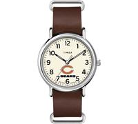 Timex Tribute NFL Weekender, cinturino in pelle al quarzo, 40 mm, Chicago Bears,