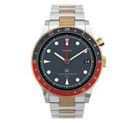 Timex 39 mm Waterbury Traditional GMT Stainless Steel Case Silver/Blue/Two-Tone One Size