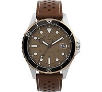 Timex da Uomo Navi Automatico Pelle Cinturino Orologio TW2V41500