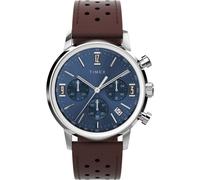 Timex TW2W10200A Marlin Chronograph Tachymeter 40mm Brown Leather Strap Watch