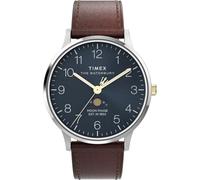 Timex Orologio Analogico al Quarzo Uomo con Cinturino in Pelle TW2W75600