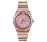 Timex Orologio da donna Q TW2W87600 – 36 mm 5 ATM, acciaio bicolore, quadrante rosa