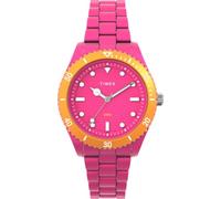 Timex TW2Y04600 Trend, Orologio da donna da 37 mm, con cinturino a bracciale in materiale #tide ocean® rosa, quadrante e cassa