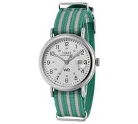 TIMEX TW2Y08800 Orologio unisex Weekender TW2Y08800 al quarzo resistente all'acqua vetro minerale quadrante bianco ottone, bianco