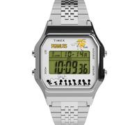 Timex Peanuts 75th Anniversary T-80 Silver Tone Case and Stainless Steel Bracelet 34mm case men Watches silver in taglia:ONE SIZE