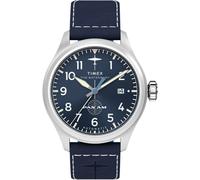 Timex TW2Y38800 Men’s “Waterbury × Pan Am” 41mm Automatic Blue-Dial Watch