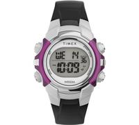 Timex TW5M61400 Youth, Orologio digitale da 33 mm, quadrante digitale cassa color argento, cinturino in resina blu