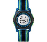 Timex TW7C26000, orologio digitale per bambini con cinturino in nylon a doppio strato blu, nero e verde, con cinturino in nylon 35mm