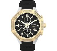 Timex UFC Men's King 45mm Watch - Black Strap Black Dial Silver-Tone Case