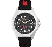 Timex UFC Reveal Orologio da uomo 41 mm - Cinturino nero quadrante nero cassa color argento, nero