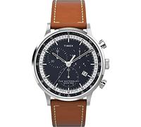 Timex Waterbury Classic Chrono 40mm, orologio elegante al quarzo in acciaio inossidabile con cinturino in pelle, Brown, 20 TW2V30800