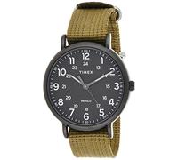 Timex Weekender XL 43 mm da Uomo con Cassa Nera e Cinturino in Tessuto Verde Oliva TW2U68200