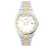 Timex Orologio analogico Legacy Day and Date – da donna, Quarzo, cinturino acciaio oro/argento