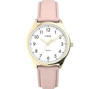 Timex Women's Modern Easy Reader 32mm Quartz Leather Strap, Pink, 16 Casual Watch (Model: TW2V252009J)