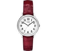 Timex Women's TW2P68700 Easy Reader Red Croco Pattern Leather Strap Watch