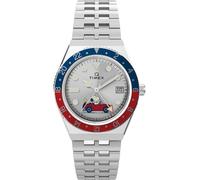 Timex Peanuts Q GMT - Car Stainless Steel Case and Bracelet 38mm case men Watches silver in taglia:ONE SIZE