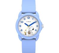 Timex Youth Peanuts Youth Spring 30mm - cinturino blu, quadrante bianco, cassa blu