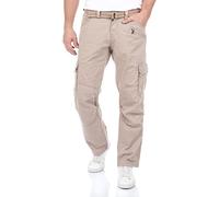 Timezone BenitoTZ, pantaloni cargo da uomo, pantaloni cargo larghi, 100% cotone, tasche basiche, beige, grigio, verde, w28 w29 w30 w31 w32 w33 w34 w36 w38 w40, Beige pietra (2202), 46 IT (32W/30L)