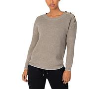 Timezone Easy Pullover Maglione, Lana Beige mélange, L Donna