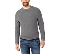Timezone Girocollo a Spirale Maglione, Grigio, S Uomo