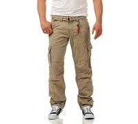 Timezone Loose Benito TZ Cargo Pantaloni, Marrone (Duna Marrone 6097), W34/L34 Uomo