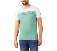 Timezone Maglietta Color Block T-Shirt, Verde, XL Uomo