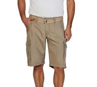 Timezone MaguireTZ, pantaloncini cargo da uomo con cintura, vestibilità normale, pantaloni corti, pantaloncini cargo estivi, 100% cotone, beige, grigio, verde, blu, 30, 31, 32, 33, 34, 36, 38, 40,