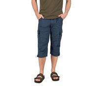 Timezone MILESTZ - Pantaloni cargo da uomo a 3/4, a vita media, vestibilità larga, W30-W40, 1212-30056 Washed Ink Blue, 38 W