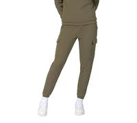 Timezone Pantaloni cargo da donna Regular RAKIMATZ 7/8, vestibilità normale, verde, verde oliva, Deep Olive Green 4707, XS