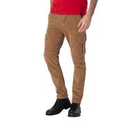 Timezone Pantaloni Cargo Uomo Regular Fit Slim Leg Tasche a Soffietto Misto Cotone Elastico, Colore:Bruno, Taglia Pantalone:33W / 34L, Lunghezza della Gamba:L34