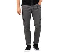 Timezone Pantaloni Casual da Uomo Regular Bentz, Grigio, 29W / 32L