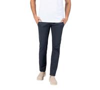 Timezone Pantaloni chino da uomo Slim JANNOTZ Mid Waist Slim Fit -Blu Beige Grigio Verde, 1215-30061 Blue Minimal, 46 IT (32W/32L)