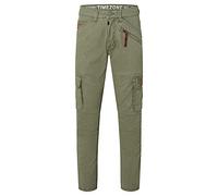 Timezone Pantaloni da uomo Regular Rogertz, Washed Kaki, 33W / 34L
