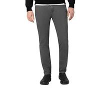 Timezone Slim Jannotz Pantaloni Eleganti da Uomo, Grigio Carbone Minimal, 31W / 34L