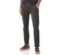 Timezone Slim Jannotz Pantaloni Eleganti da Uomo, Olive Wood Minimal, 50 IT (36W/32L)