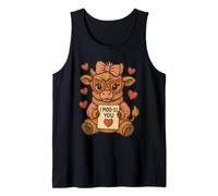 Timido Mucca Valentine I Moo-SS You Crochet Love San Valentino Canotta