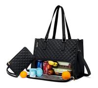 TIMIFUN Borsa tote 2 in 1, borsa porta pranzo, borsa porta pranzo isolata a prova di perdite, grande borsa da lavoro con scomparto per il pranzo, borsa da lavoro per affari, ufficio