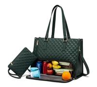 TIMIFUN Borsa tote 2 in 1, borsa porta pranzo, borsa porta pranzo isolata a prova di perdite, grande borsa da lavoro con scomparto per il pranzo, borsa da lavoro per affari, ufficio