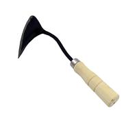 TIMIFUN Hand Plow Wooden Short Handle Hoe Korean Style Traditional Gardening Digging Tool, for Better Seedling Tools (1, Nero)