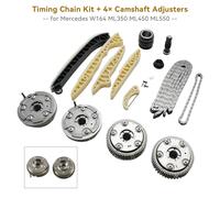 Timing Chain Kit + 4× Camshaft Adjusters per Mercedes W164 ML350 ML450 ML550 A7