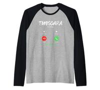 Timisoara Chiama e Devo Andare in Romania in Viaggio Maglia con Maniche Raglan