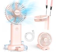 Timiyou Ventilatore Portatile, Piccolo Ventilatore Tascabile Con 3 Livelli Di Velocità Brezza Forte Ventilatore Da Tavolo Silenzioso Per Viaggio/Trucco/Campeggio/Esterni/Interni/Spostamenti/Ufficio