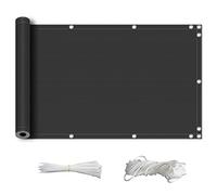 Timizi Frangi-Vista per Recinzione Giardino 100x100cm, Telo Frangi-Vista per Balcone Antistrappo e Antipioggia Telo Ringhiera Pulisce Facilmente per Recinzione Giardino - Grigio Scuro