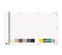 Timizi Frangivento da Esterno 100x550cm, Telo per Balcone Protezione UV Telo Ringhiera Robusto e Bello per Giardino e Balcone - Bianco